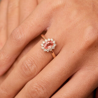 Bague Ella - Saphir Padparadscha 0.74 carats