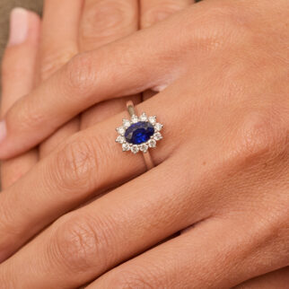 Bague Ella - Saphir Peacock 1.01 carats