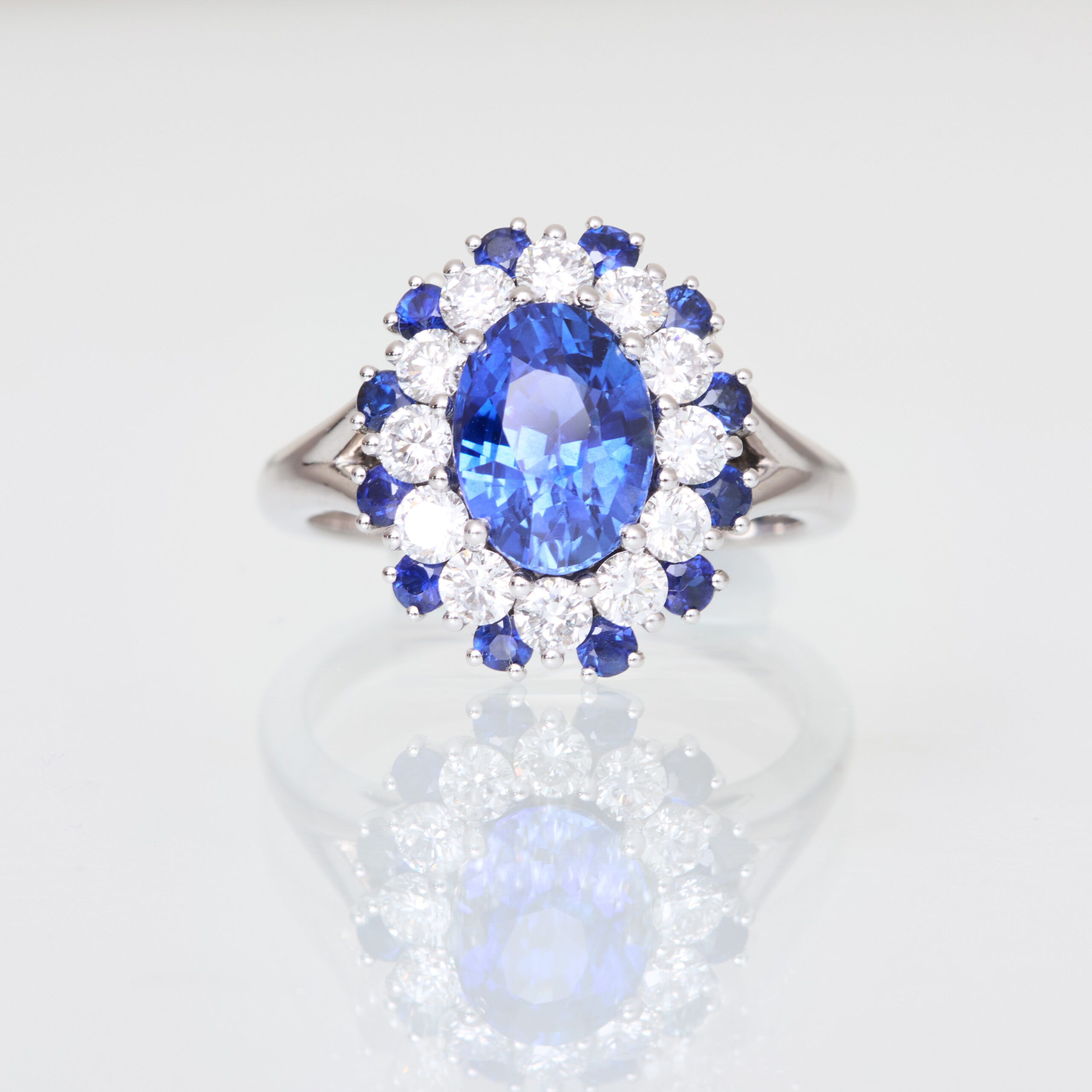 bague marguerite saphir