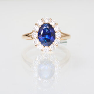 bague saphir bleu