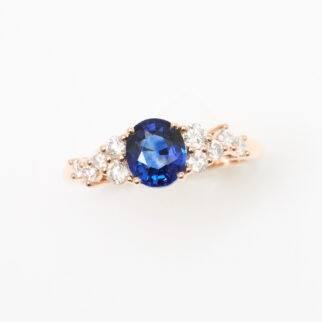 bague saphir bleu