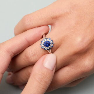 Bague Colombo - Saphir Peacock 1.01 carats