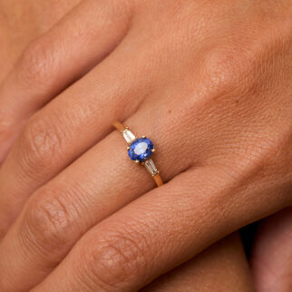 Bague Elahera - Saphir Vivid Blue 1.04 carats