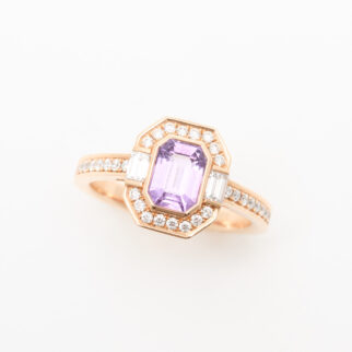 bague saphir rose