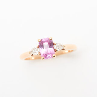 bague saphir rose
