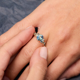 Bague Horana Rainbow - Saphir Teal Indigo 1.59 carats