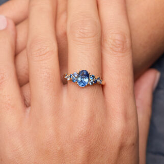 Bague Horana Rainbow - Saphir Cornflower 1.58 carats
