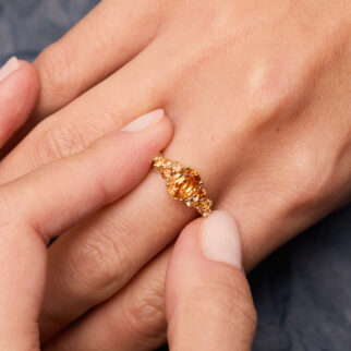 Bague Horana Rainbow - Grenat Mandarin 1.46 carats