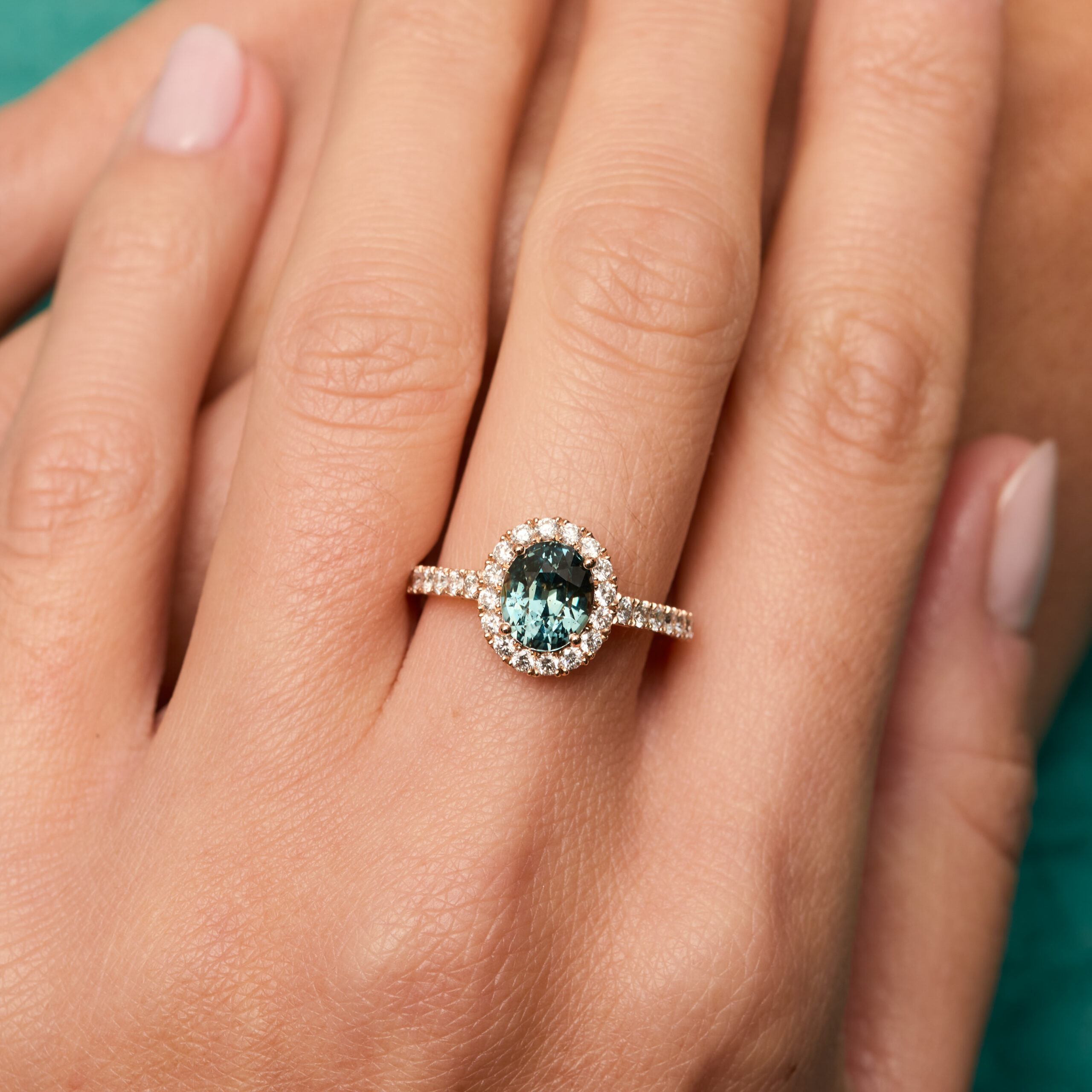 bague saphir teal