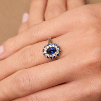 Bague Colombo - Saphir Peacock 1.05 carats