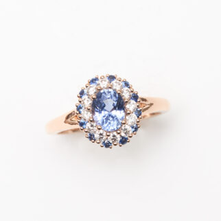 bague saphir cornflower