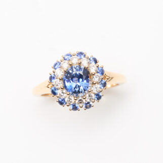 bague saphir cornflower