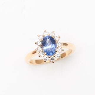 bague saphir cornflower