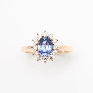 bague saphir cornflower