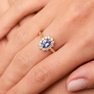 Bague Ella - Saphir Cornflower 1.11 carats