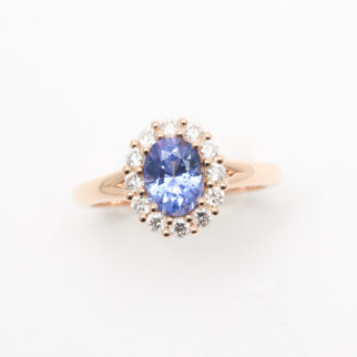 bague saphir cornflower