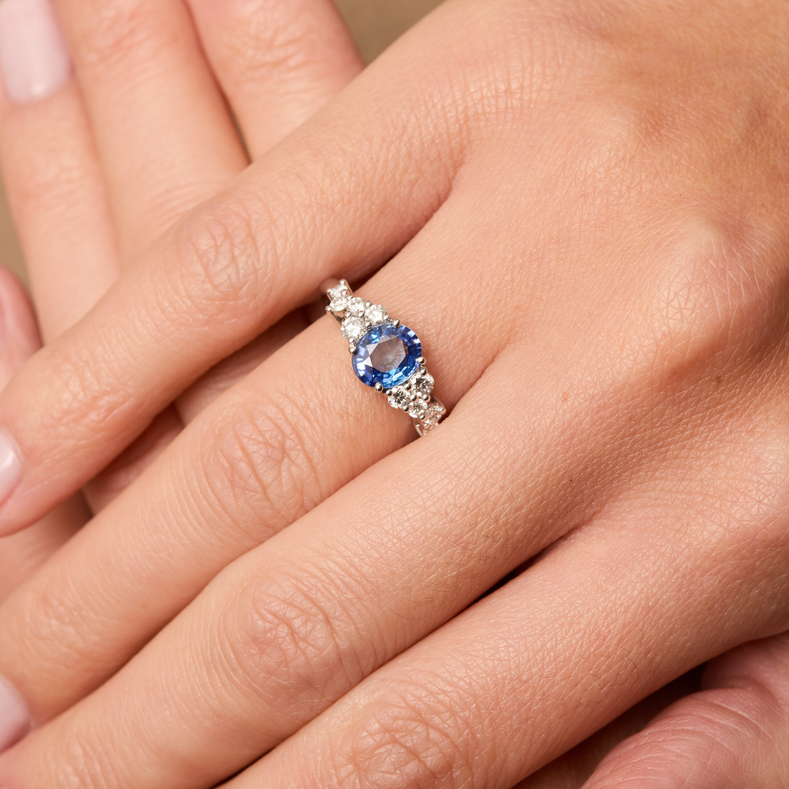 Bague saphir cornflower