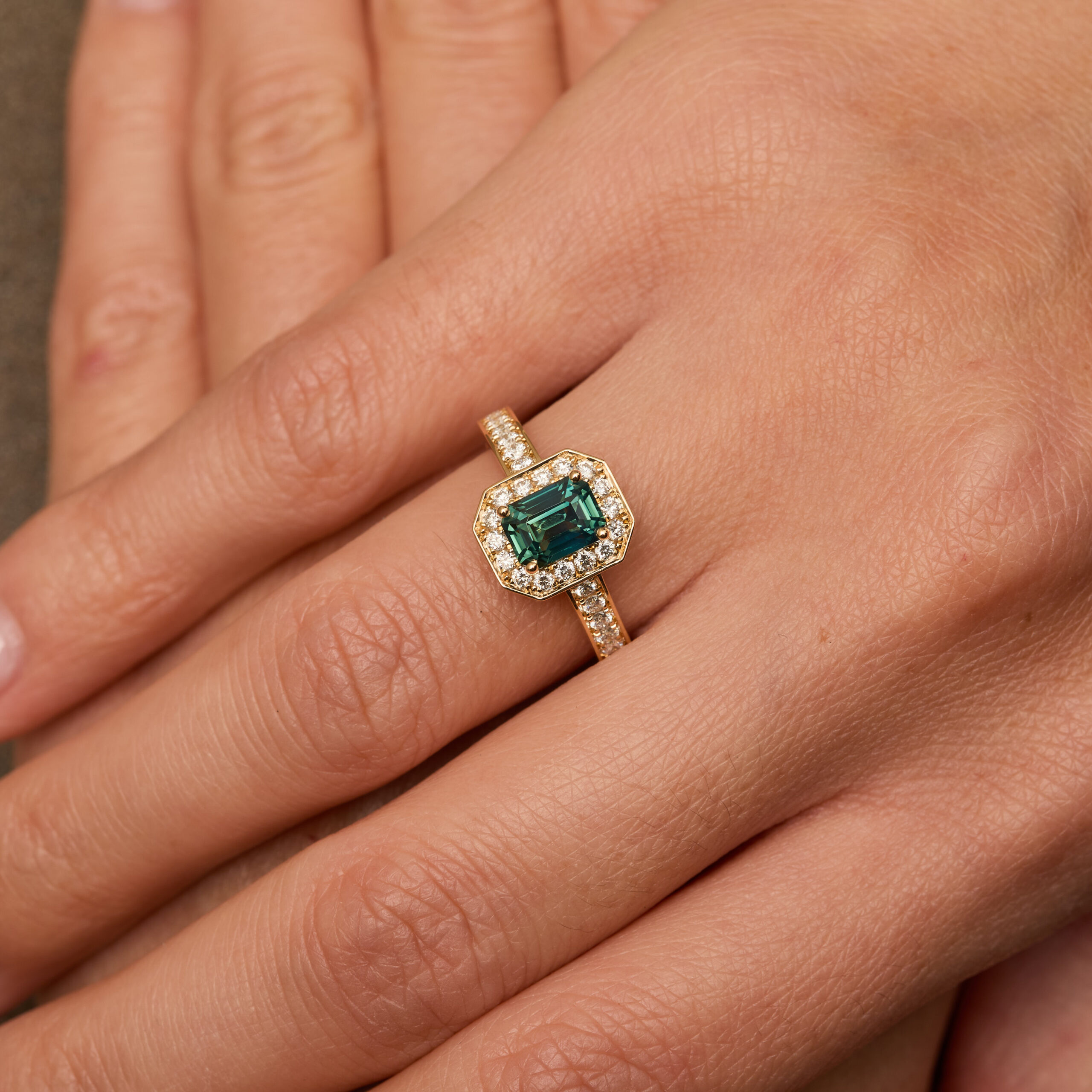 bague saphir teal