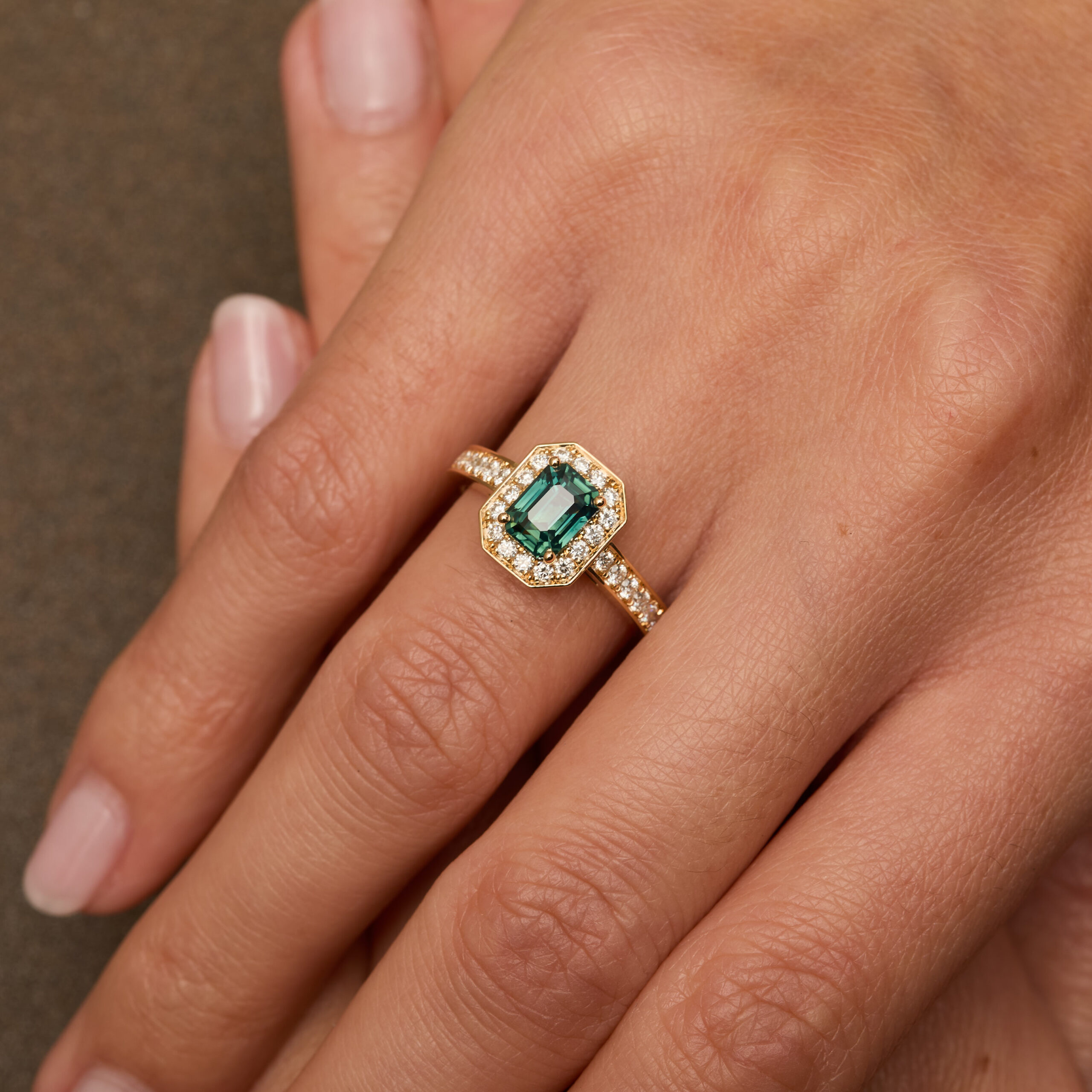 bague saphir teal