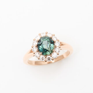 Bague saphir teal