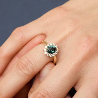 Bague Ella - Saphir Teal 1.58 carats