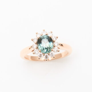 Bague saphir teal