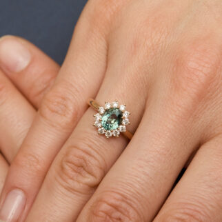 Bague Ella - Saphir Teal 1.64 carats