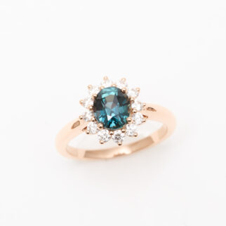 Bague saphir teal