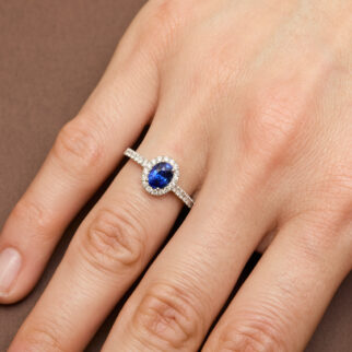 Bague Jaffna - Saphir Peacock 1.04 carats