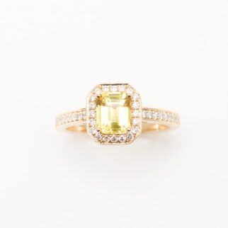 Bague saphir jaune