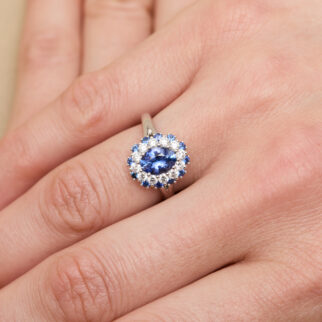 Bague Colombo - Saphir Vivid Blue 1.11 carats