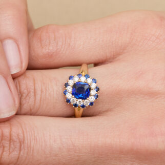 Bague Colombo - Saphir Peacock 1.08 carats