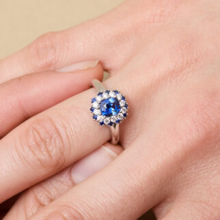 Bague Colombo - Saphir Peacock 1.00 carats