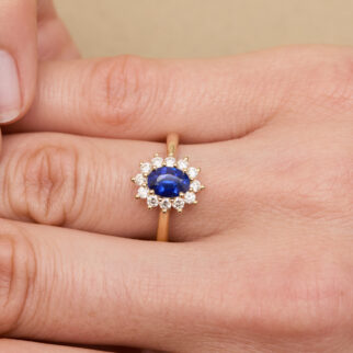 Bague Ella - Saphir Peacock 1.11 carats