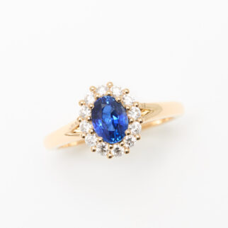 bague saphir or jaune