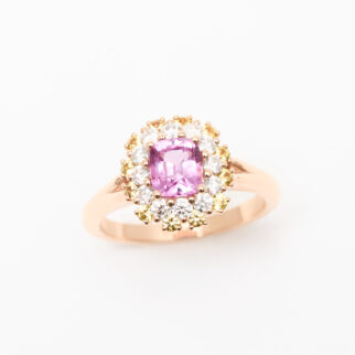 bague saphir rose