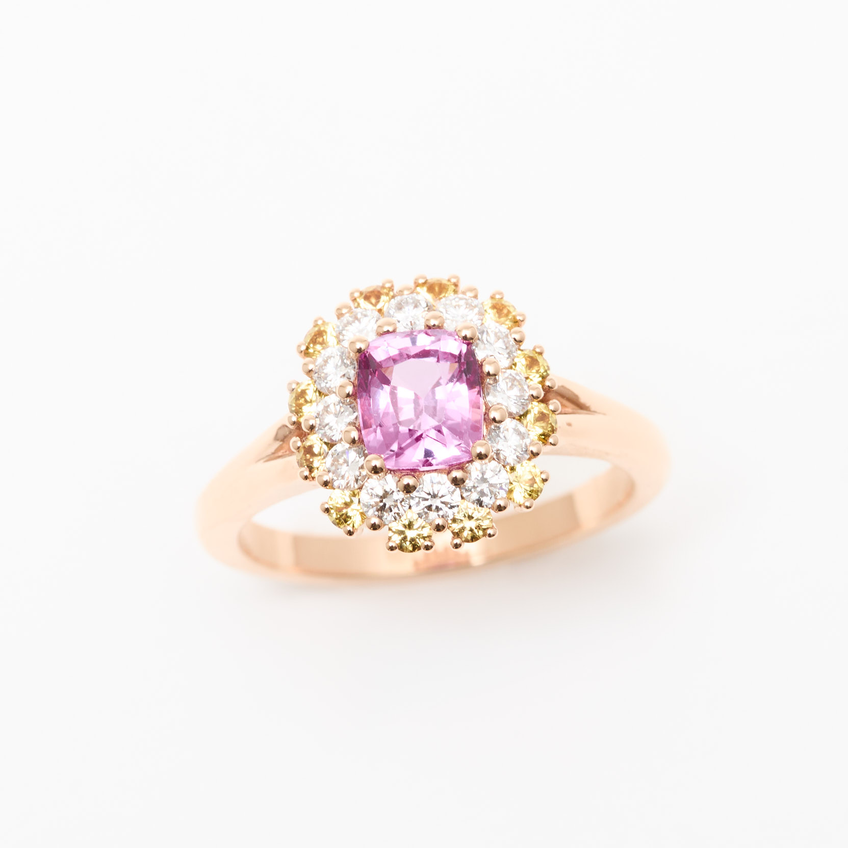 bague saphir rose