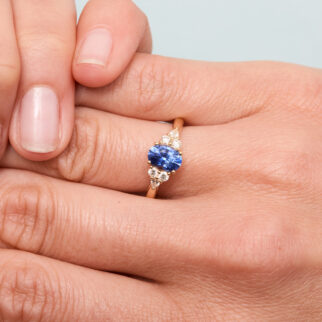 bague saphir cornflower