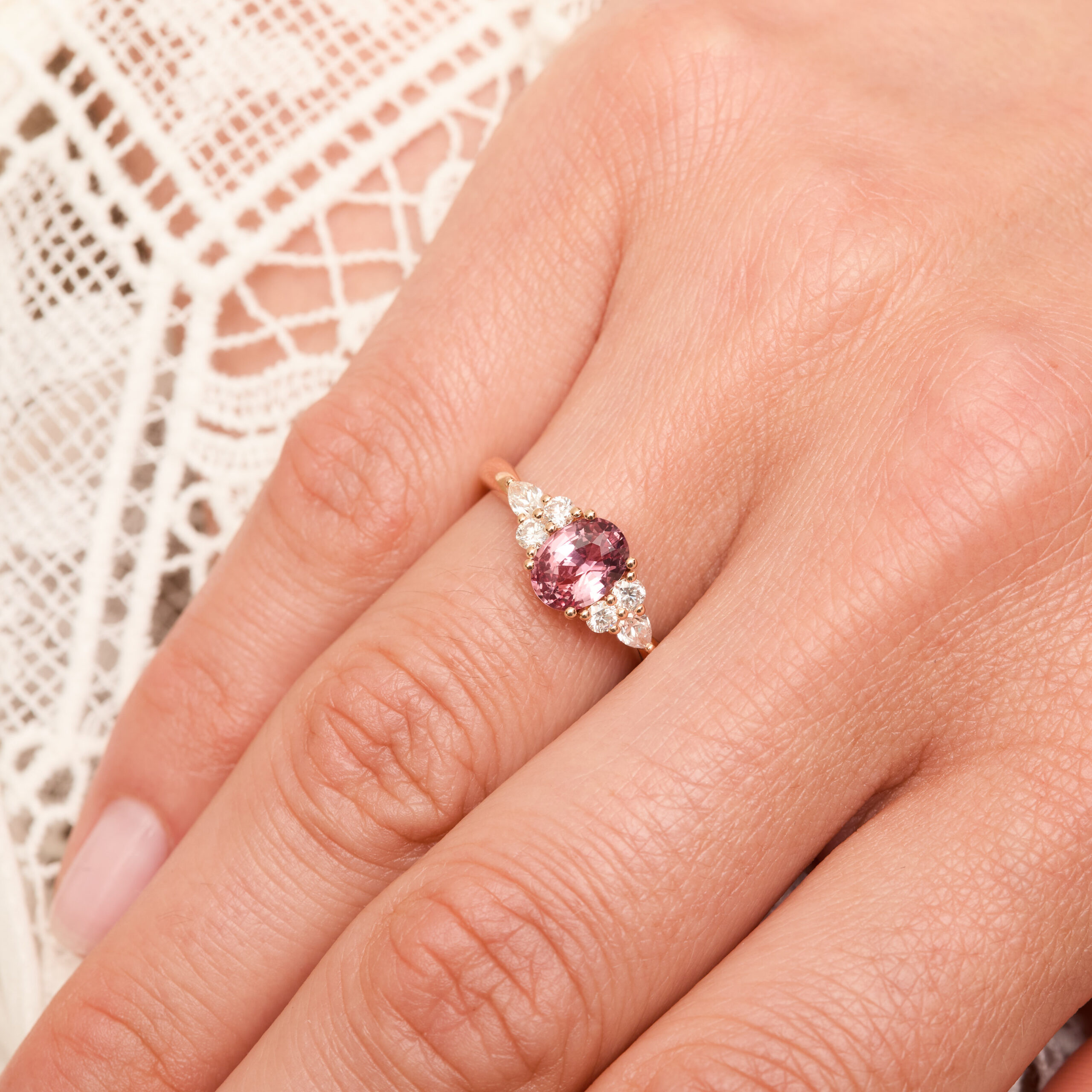 bague saphir padparadscha