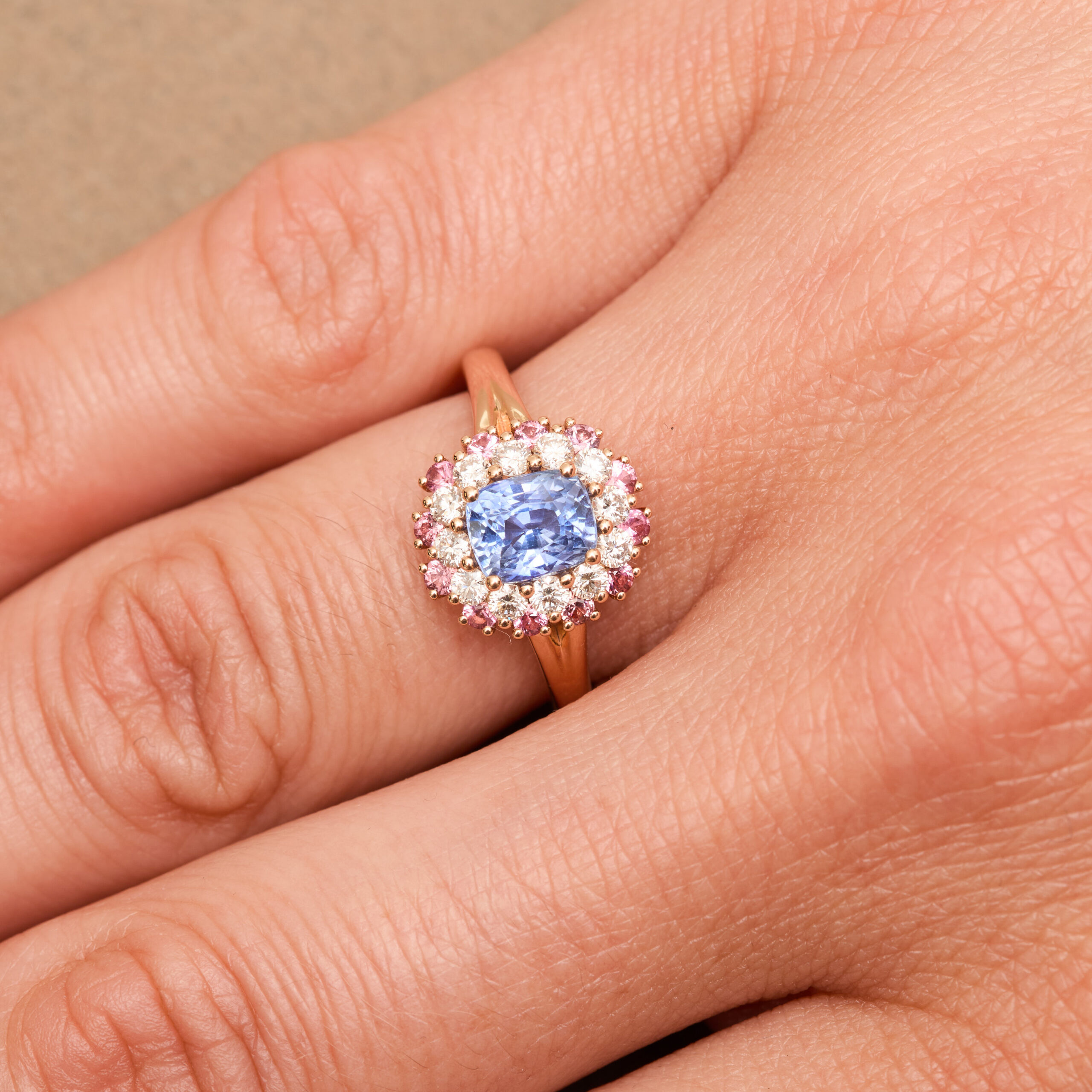 bague saphir cornflower