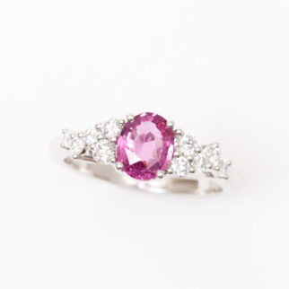 bague saphir rose