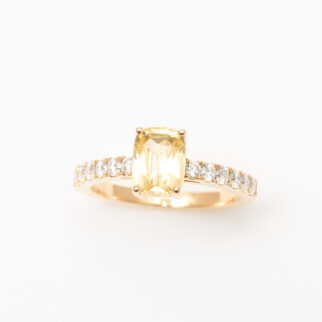 bague saphir jaune