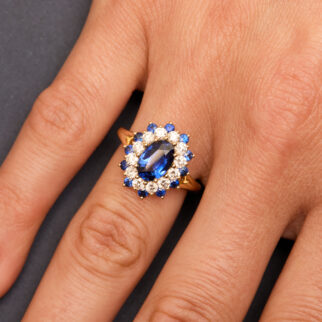 Bague Colombo - Saphir Peacock 1.64 carats