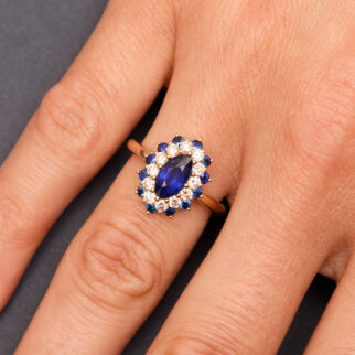 Bague Colombo - Saphir Peacock 1.12 carats