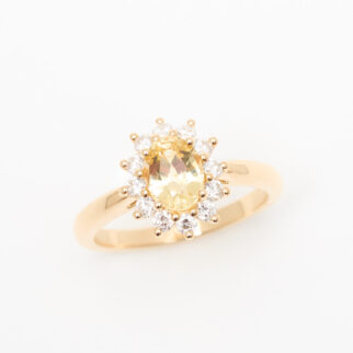 Bague Marguerite Saphir Jaune