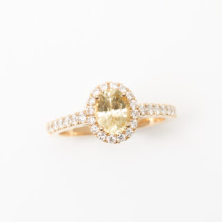 bague saphir jaune