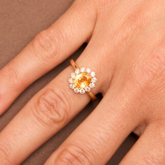 Bague Marguerite Grenat Mandarin