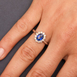 Bague Ella - Saphir Peacock 1.12 carats