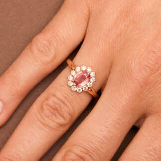 Bague Ella - Saphir Padparadscha 1.13 carats
