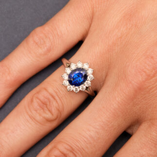 Bague Ella - Saphir Peacock 2.53 carats